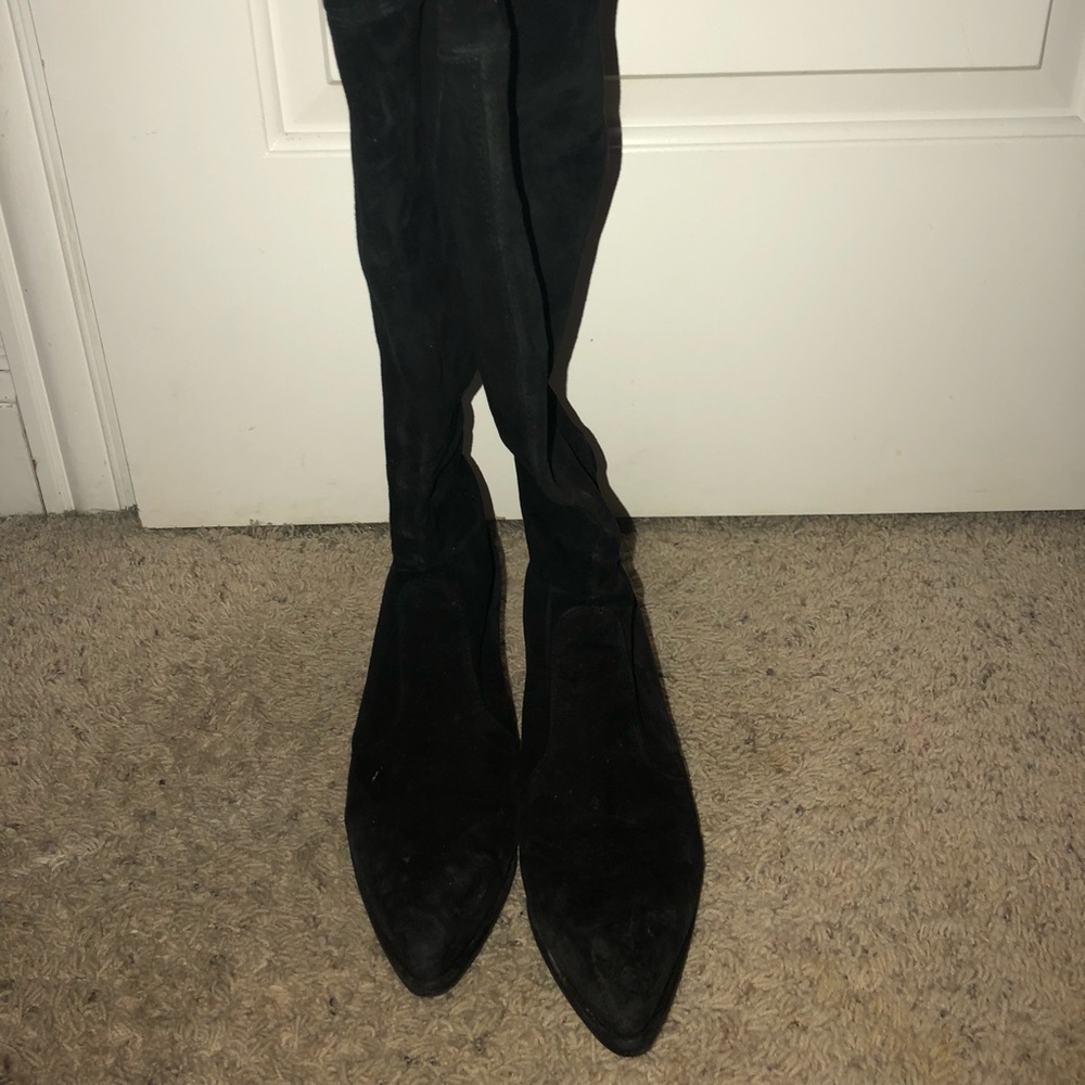 Stuart Weitzman over the knee pointed toe boots